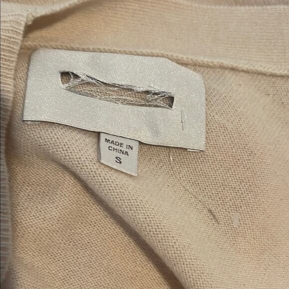 Brochu Walker Name Brand Cut Off Beige Wool Cashmere Knit Asymmetrical Sweater S - Picture 9 of 12